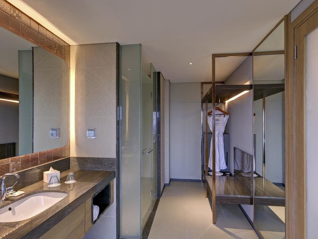 Quarto executivo, 1 cama de casal | Camas Select Comfort, frigobar, cofres nos quartos, escrivaninha