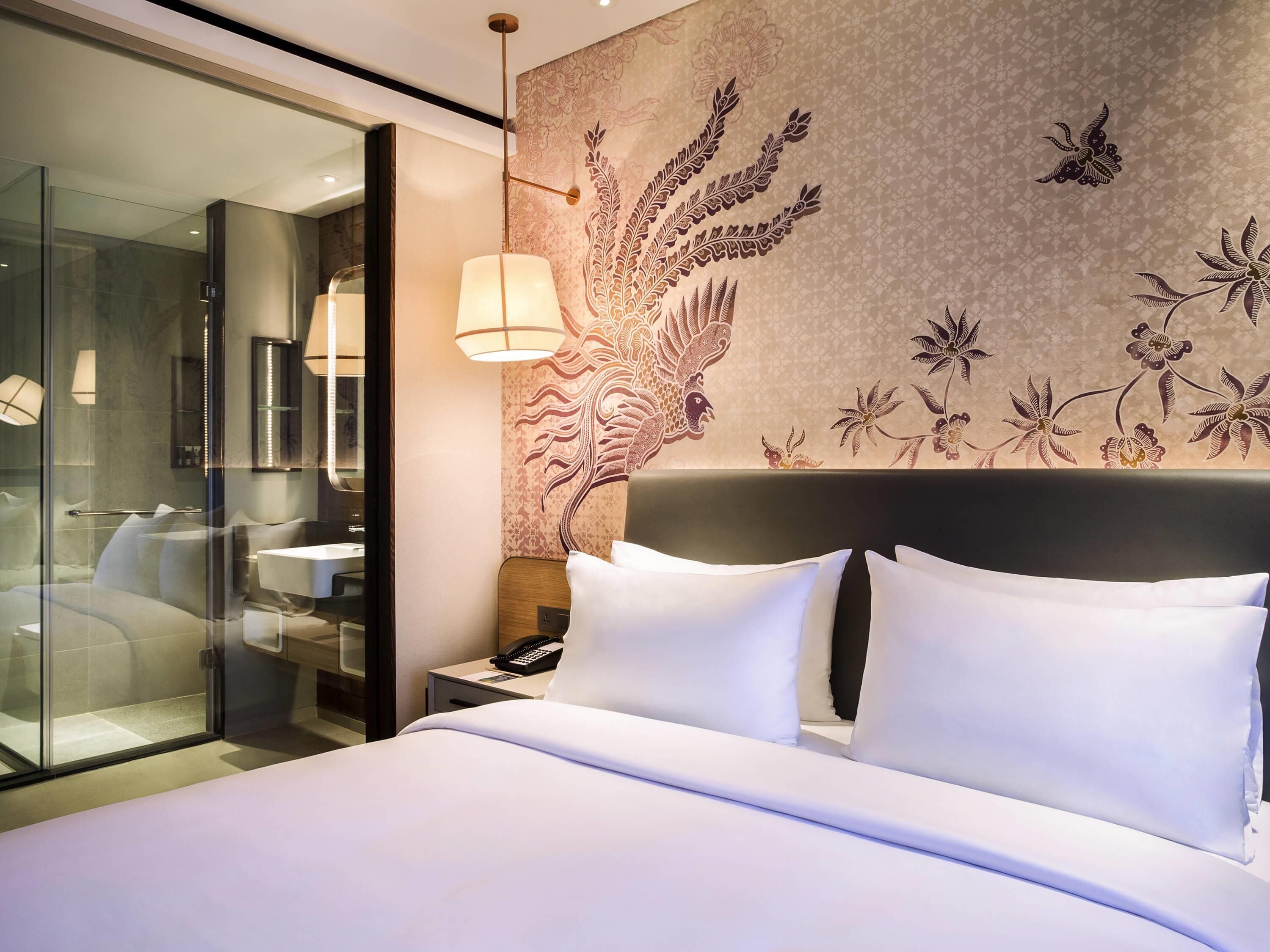 Select Comfort beds, minibar, in-room safe, desk