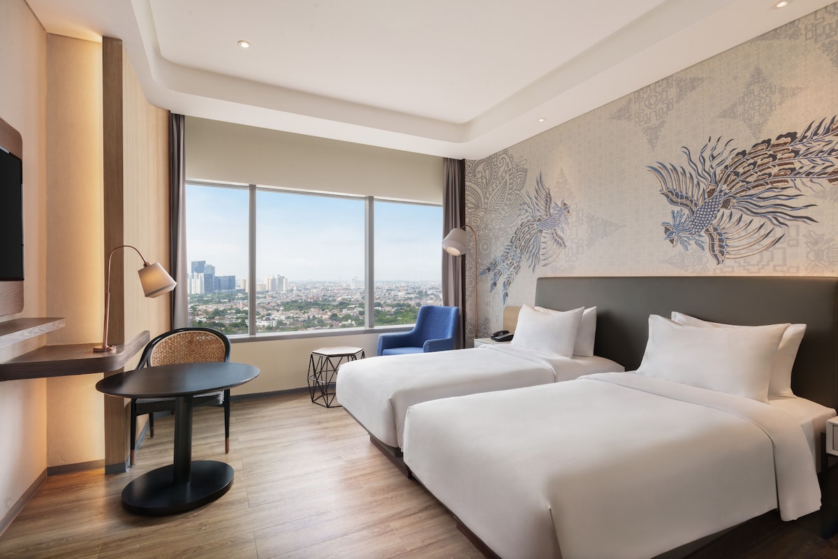Kamar Superior, 2 Tempat Tidur Twin | Tempat tidur Select Comfort, minibar, brankas, dan meja kerja