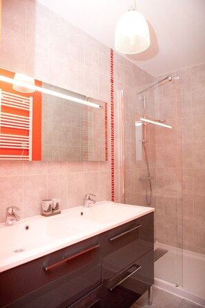 Shower, hair dryer, soap, toilet paper - Town house in Albi Tarn Occitanie Sud-Ouest Labellisée clé vacances  (Albi)