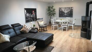 Fernseher, Kamin, Videospiele, Musikbibliothek