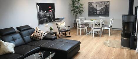 テレビ、暖炉、テレビゲーム、ミュージックライブラリ