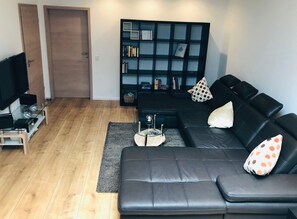 Fernseher, Kamin, Videospiele, Musikbibliothek