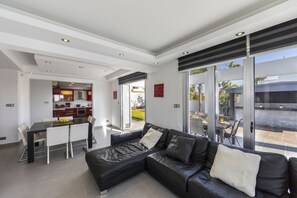 Villa, 4 Bedrooms, Private Pool | Living area | Flat-screen TV, fireplace - Larnaca Villa Zoe Platinum (Oroklini)