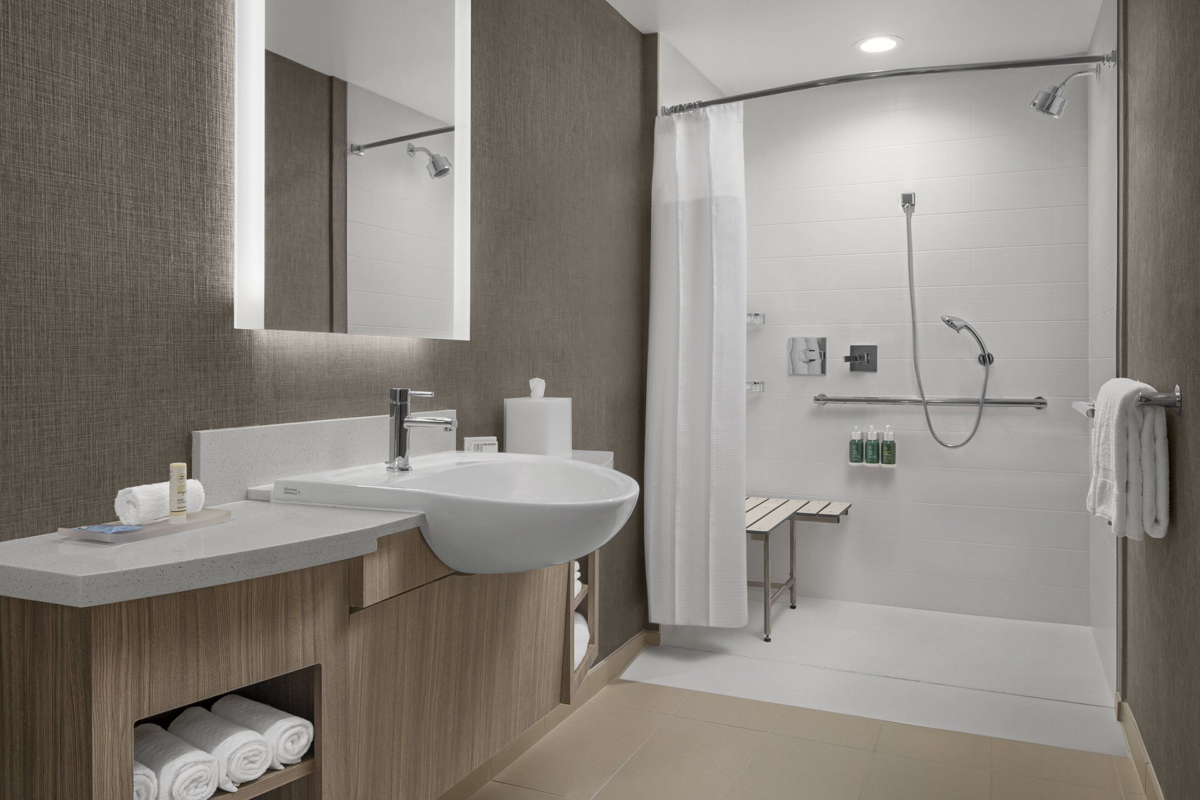 free toiletries, hair dryer, towels