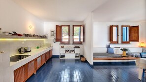 Refrigerador, horno, lavavajillas y cafetera y tetera 