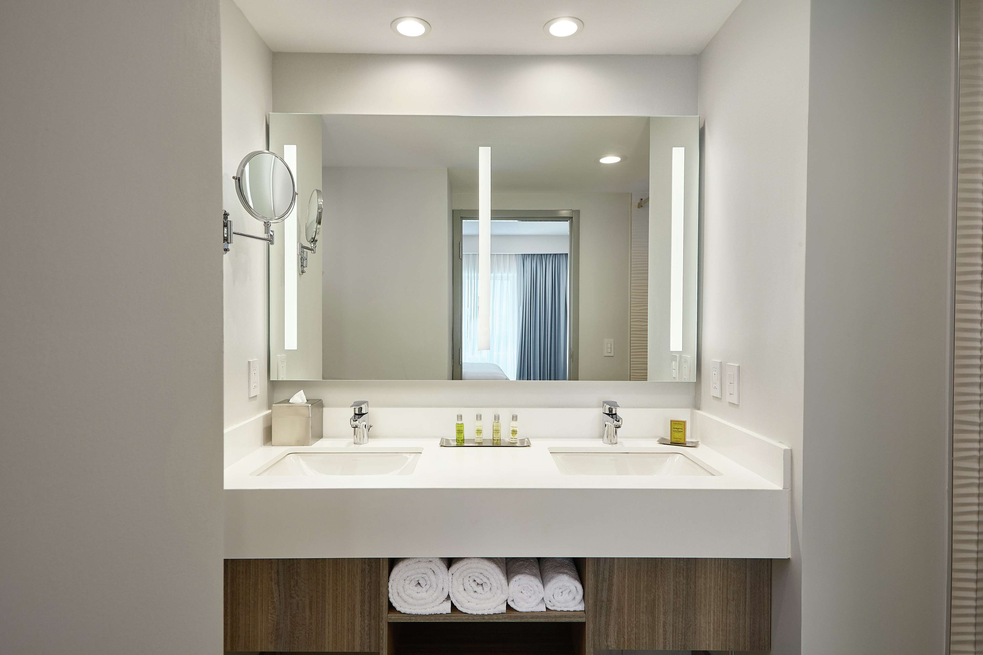 shower, rainfall showerhead, free toiletries, hair dryer