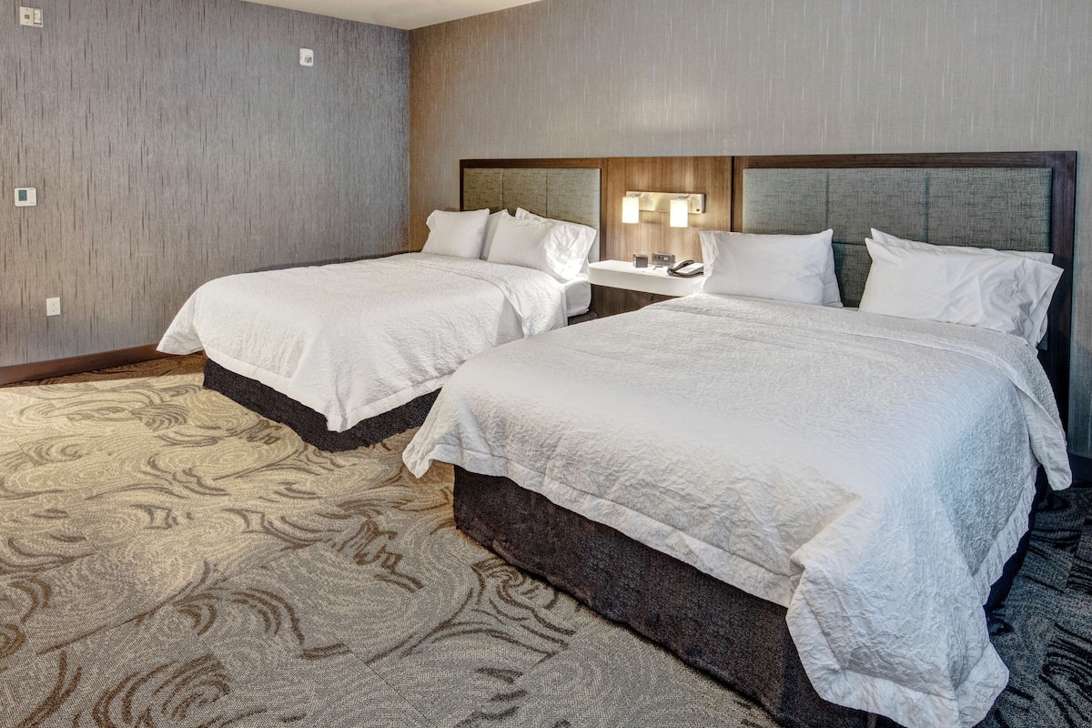 Room, 2 Queen Beds, Accessible (Roll-In Shower, Mobility & Hearing) | Desk, blackout curtains, iron/ironing board, free cots/infant beds