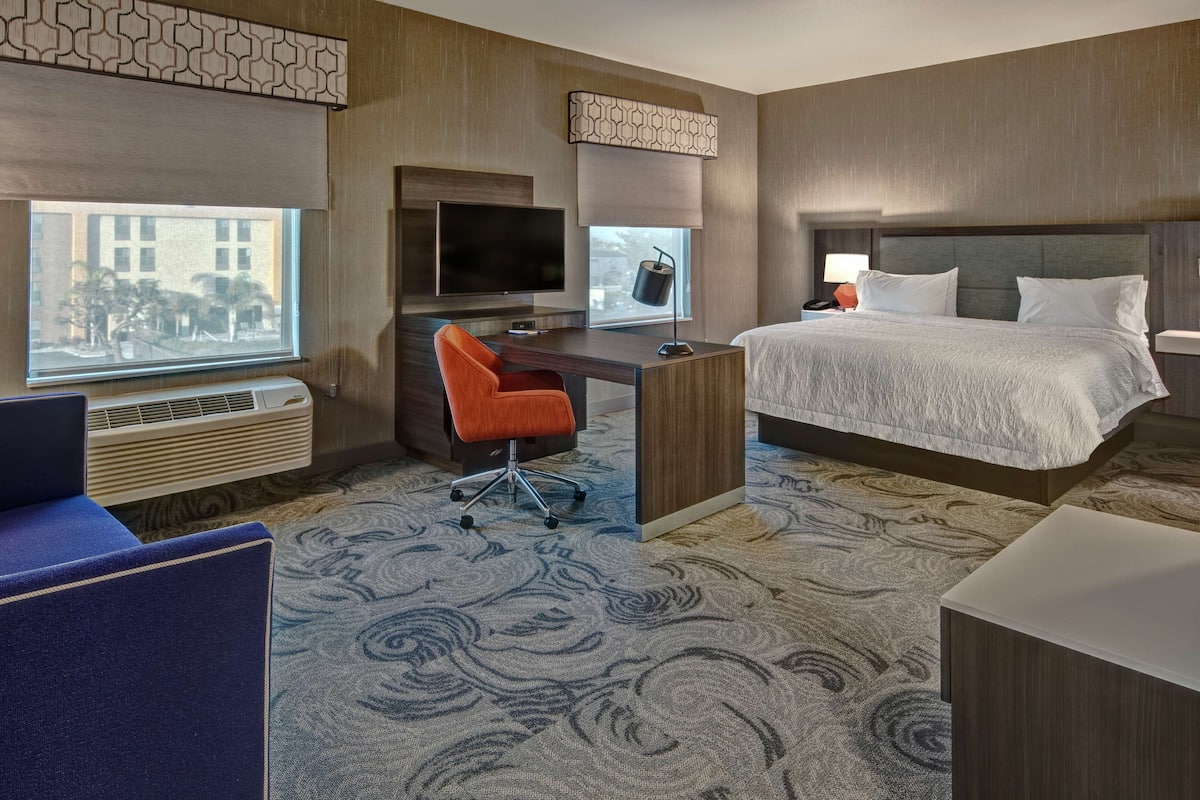 desk, blackout curtains, iron/ironing board, free cots/infant beds