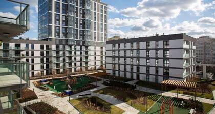 Apartment with a View | Parking | Two Balconies | Workspace.