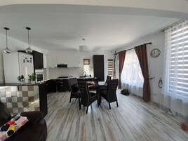 Family Villa | Private kitchen | Shared fridge, microwave