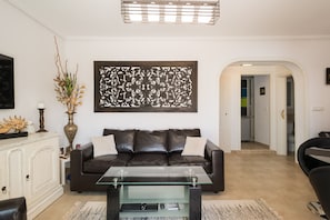 Smart TV, caminetto, impianto stereo
