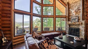 Smart TV, fireplace, video games, foosball