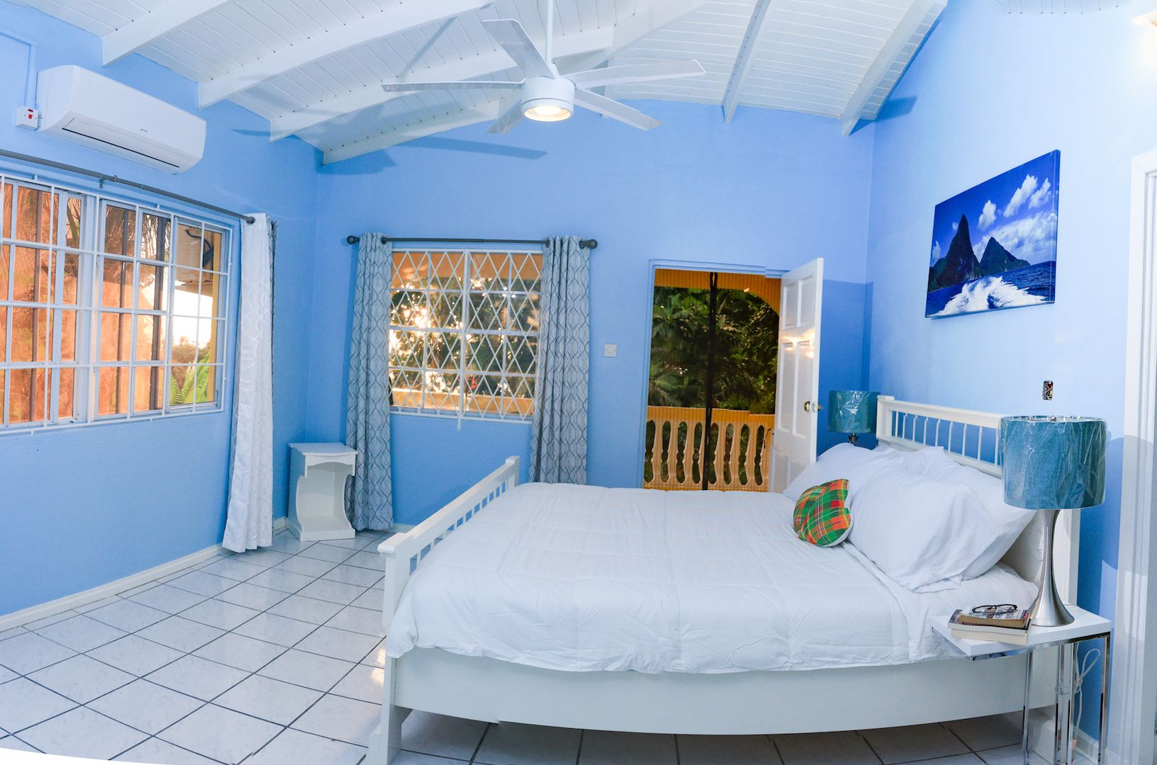 Premium bedding, down duvets, individually decorated