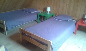 2 slaapkamers, een strijkplank/strijkijzer, gratis wifi, beddengoed
