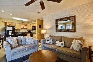 TV, DVD player - Sandpiper 2C ~ Beachfront Condo with Gulf View ~ Bender Vacation Rentals! (Gulf Shores)