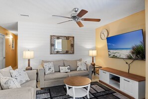 TV, DVD player - Sandpiper 2C ~ Beachfront Condo with Gulf View ~ Bender Vacation Rentals! (Gulf Shores)