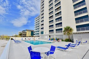 A heated pool