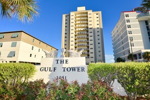 Exterior - Beachfront condo with glass-enclosed balcony ~ Basic furnishings (Gulf Shores)