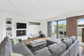 TV, fireplace, DVD player