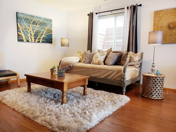 TV, DVD player, video library