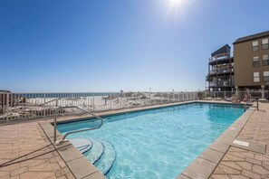 Indoor pool, a heated pool - Dog friendly beachfront condo with in/out pools (Gulf Shores)