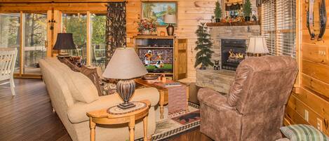 Televisor i llar de foc