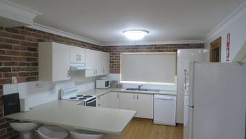 Microwave, stovetop, dishwasher