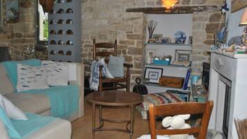 TV, fireplace, DVD player