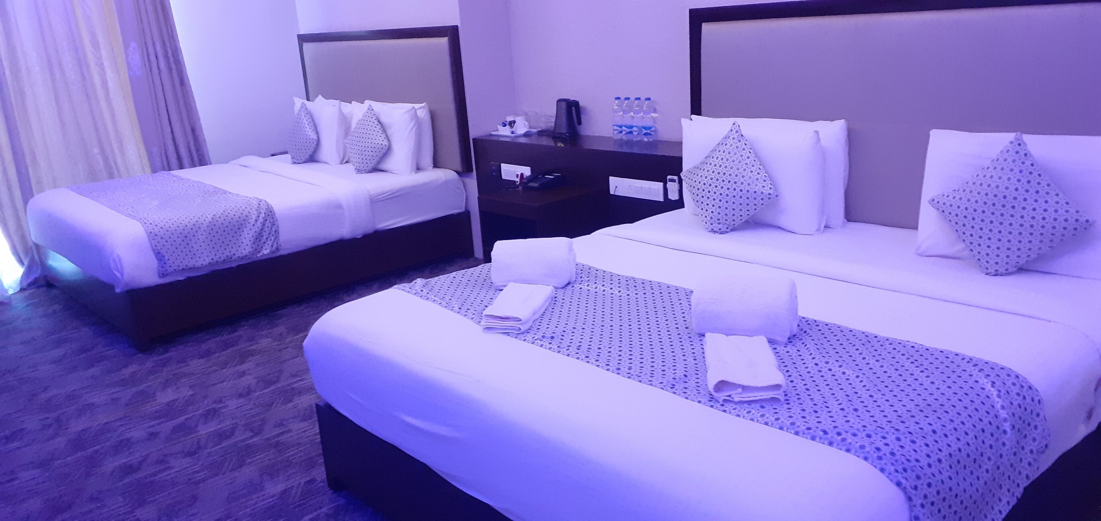 Egyptian cotton sheets, premium bedding, memory foam beds, in-room safe