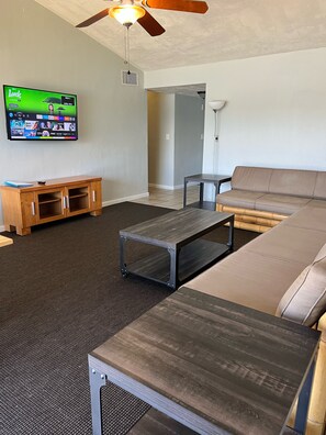 Smart TV, DVD player, books