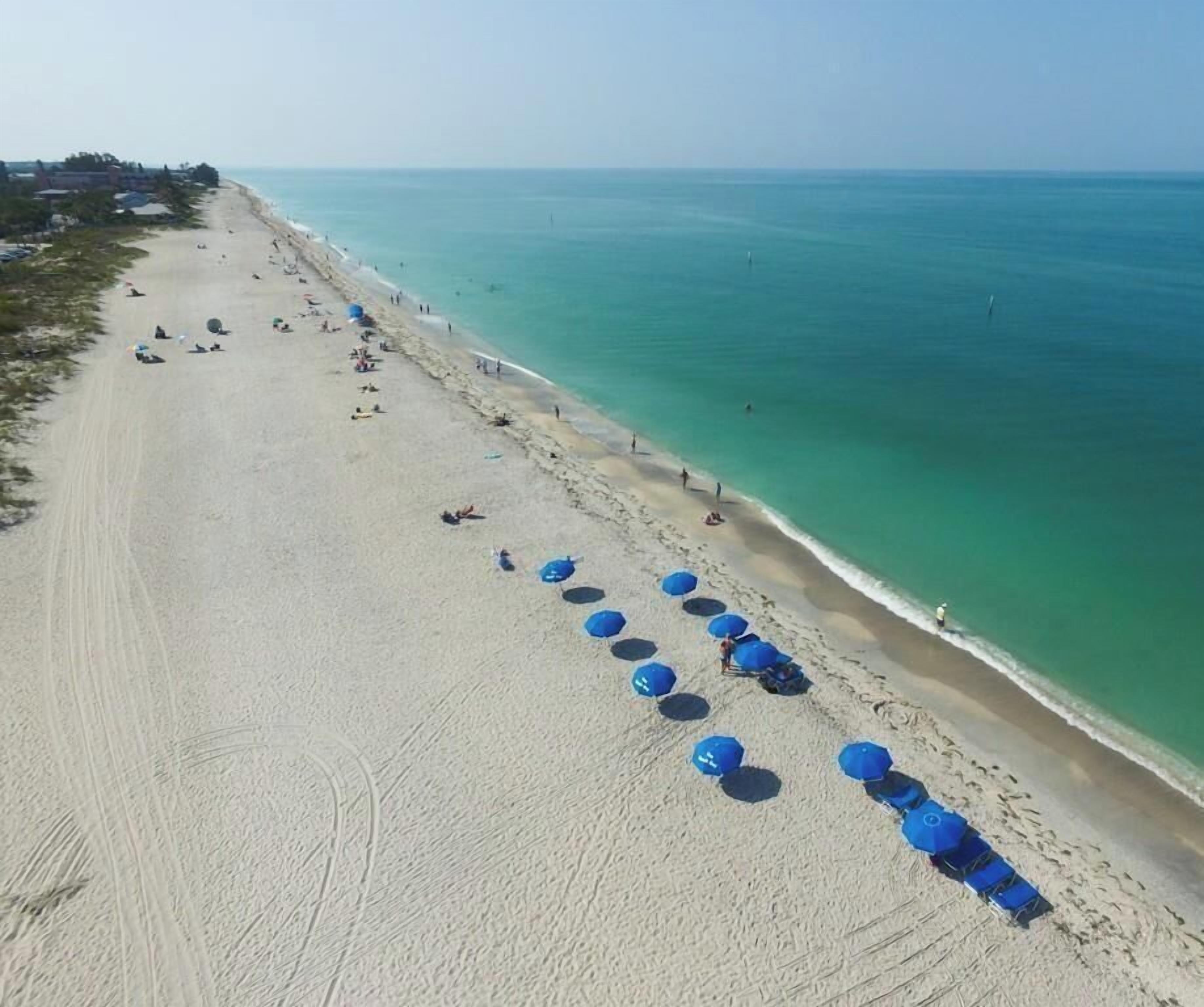 Ariel view of Englewood Beach- a USA favorite top rated beach