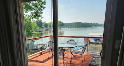 Beautiful, LAKEFRONT Home at Lake of Egypt! Private dock, boat house and Beach!