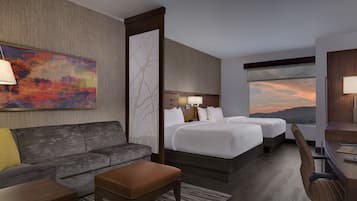 Caja de seguridad en la habitación, escritorio y cortinas blackout