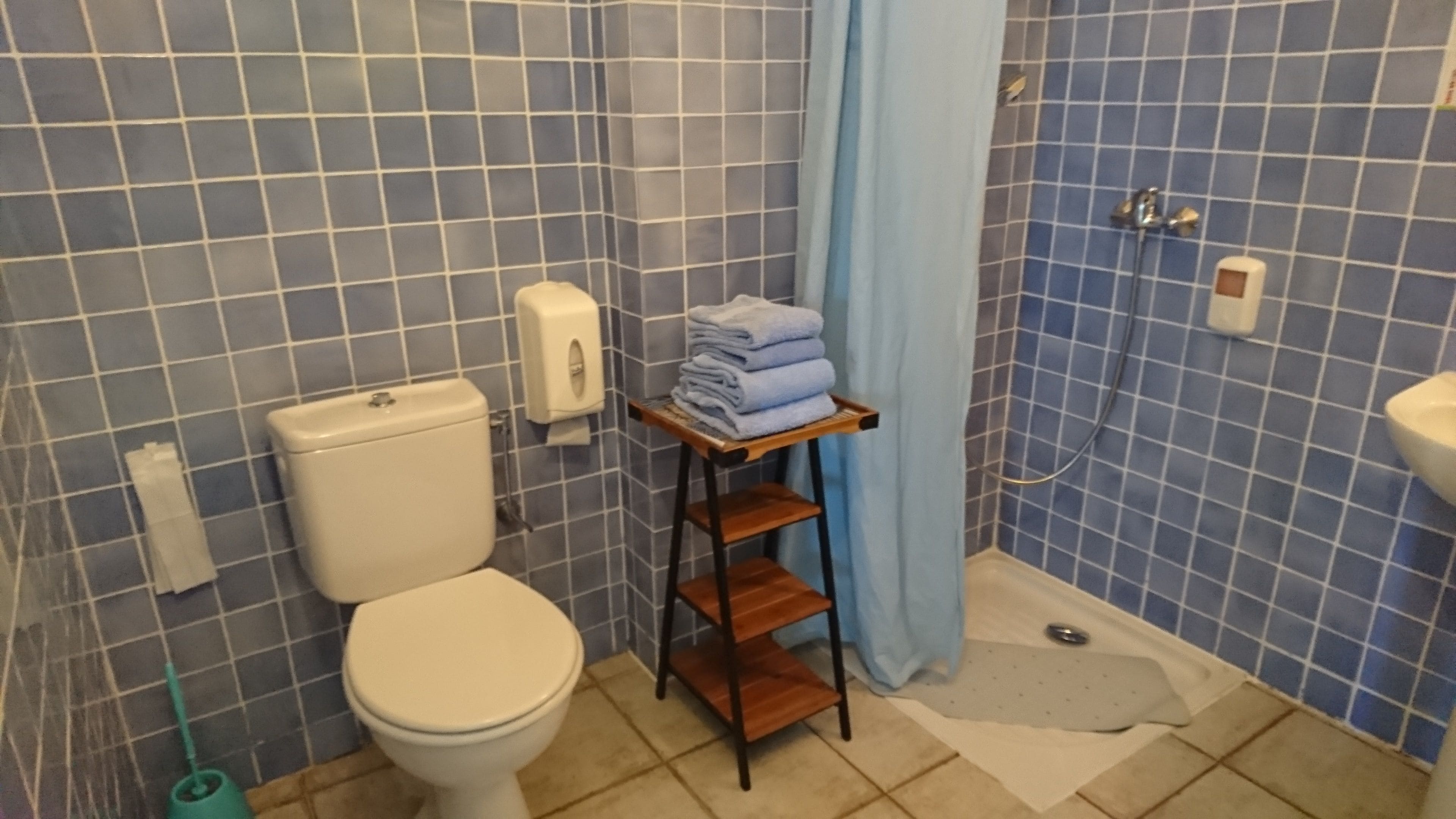 twin room, terrace | bathroom | combined shower/bathtub, hair dryer, towels