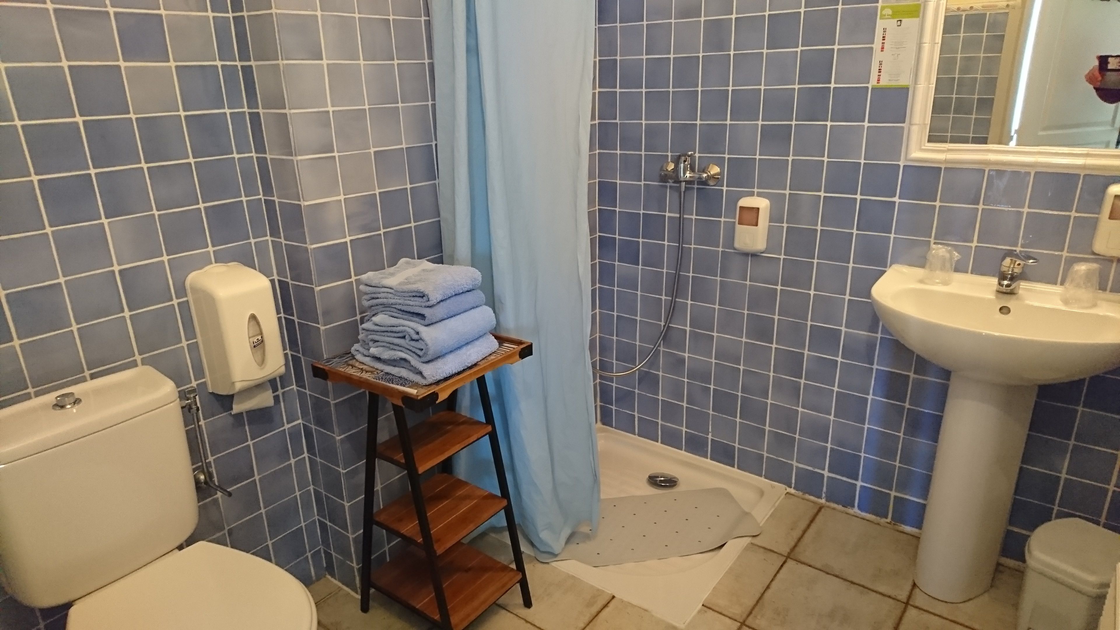 twin room, terrace | bathroom | combined shower/bathtub, hair dryer, towels