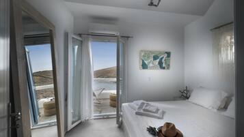 Villa Luxe, vue mer (3) | Literie de qualité supérieure, surmatelas, chambres insonorisées