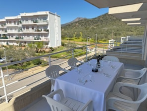 Outdoor dining - Agi Rescator 102 Apartamento for rent in Roses Girona. (Rosas / Roses)