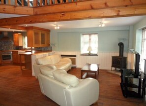 Tv, dvd-afspiller, bøger, stereoanlæg