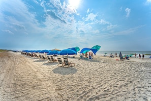 Vlak bij het strand
