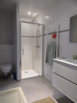 Shower, towels - Le Gîte de la Chouette (Kergloff)