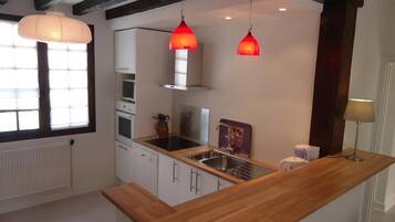 Microwave, oven, stovetop, dishwasher