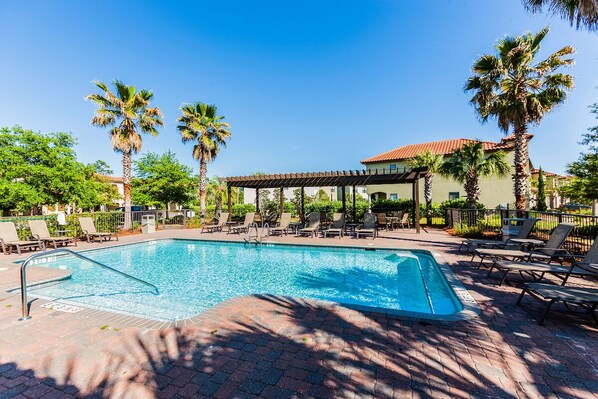 A heated pool