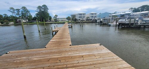 Orange Beach condo nicely remodeled, complex on water, pier for boat and fishing