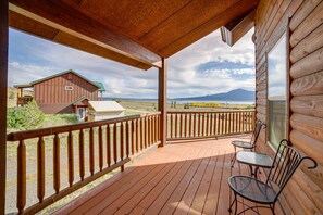 Terrace/patio - Custom Log Cabin w/ Views - 20 Mi to Yellowstone! (Island Park)