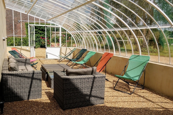 Inside the greenhouse