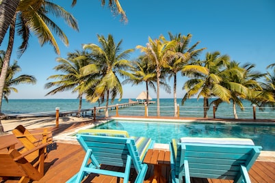 Ocean view condo with shared pool, WiFi, & central AC - steps to beach