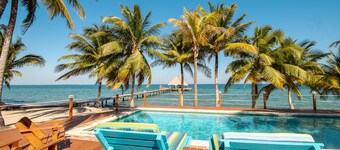 Ocean view condo with shared pool, WiFi, & central AC - steps to beach