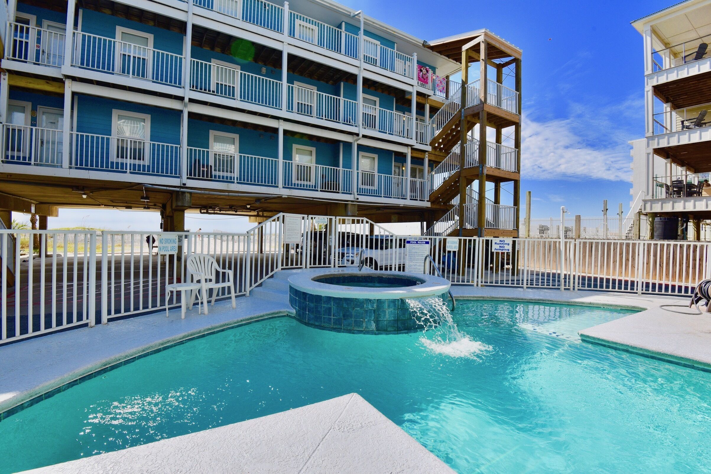 A heated pool
