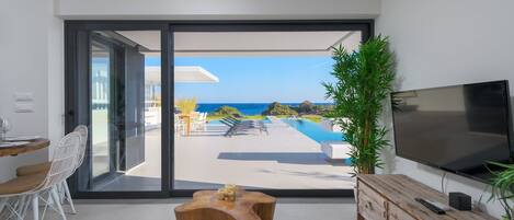 Televisie, een dvd-speler en boeken